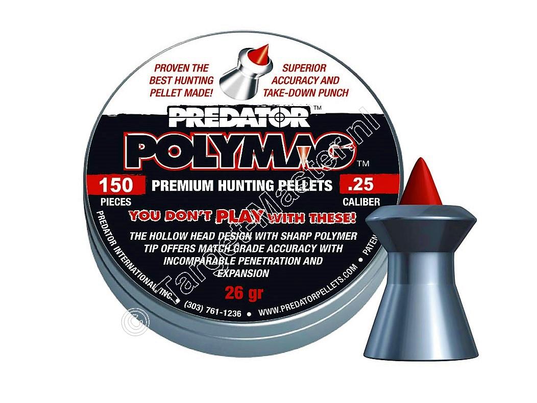 Predator Polymag 6.35mm Airgun Pellets tin of 150